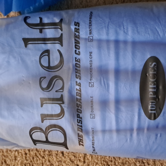 BUSELF Shoe Covers Blue Plastic - Picture 1 of 9